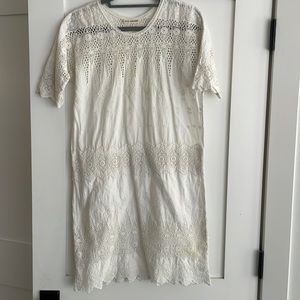 GUC Ulla Johnson Crochet and Embroidery Knee-Length Dress! Sz 6